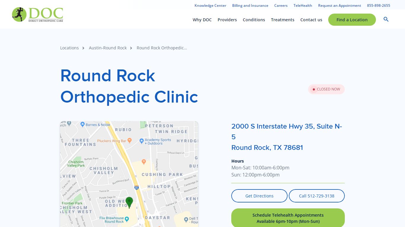 Direct Orthopedic Care | Orthopedic Clinic in Round Rock TX ...